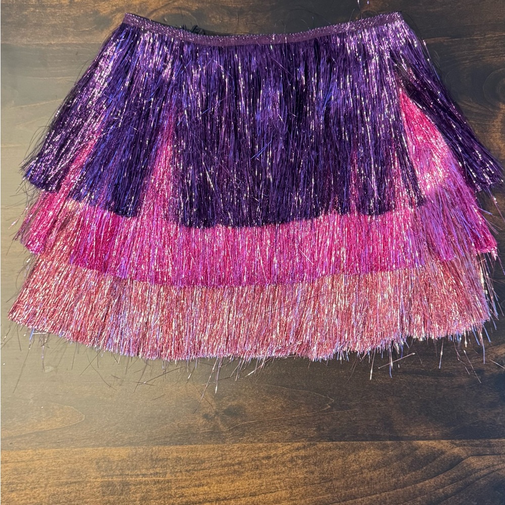 Nasty Gal Metallic Tinsel Skirt